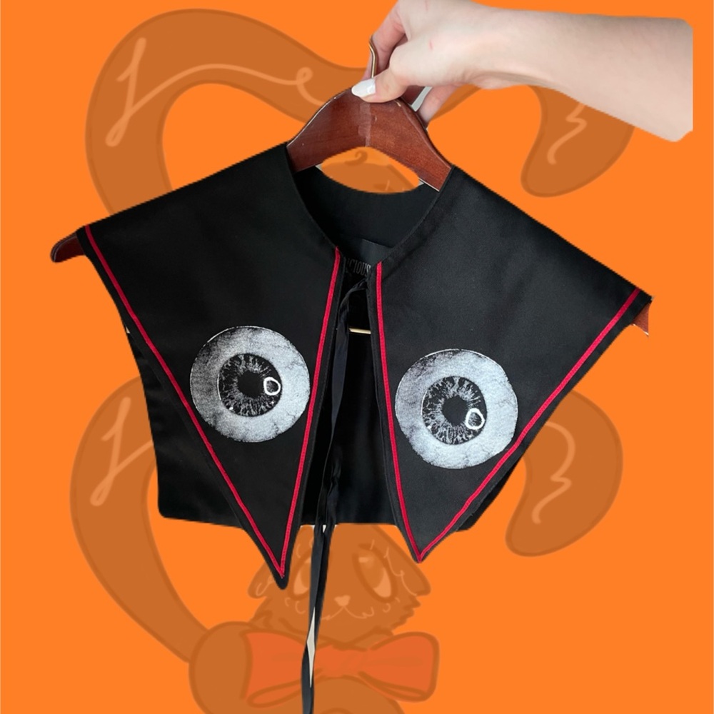 Black Sailor Collar with Eyeball Design